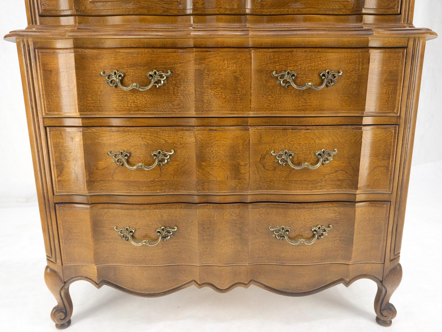 EstablishedLines Dark Amber Tone 6 Drawers High Boy French Chest of Drawers by Thomasville MINT!