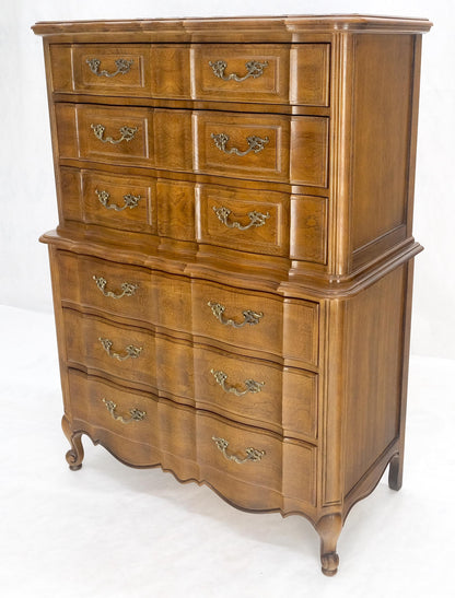 EstablishedLines Dark Amber Tone 6 Drawers High Boy French Chest of Drawers by Thomasville MINT!
