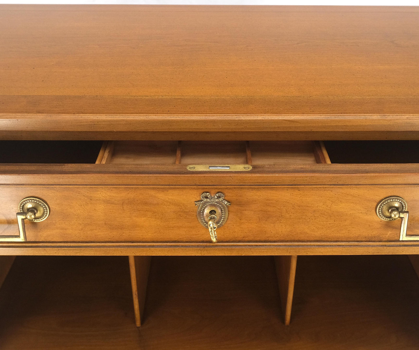 Fruitwood Regency Style Tambour Doors Compartment High Boy Gentleman Chest MINT!