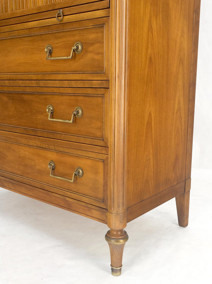 Fruitwood Regency Style Tambour Doors Compartment High Boy Gentleman Chest MINT!