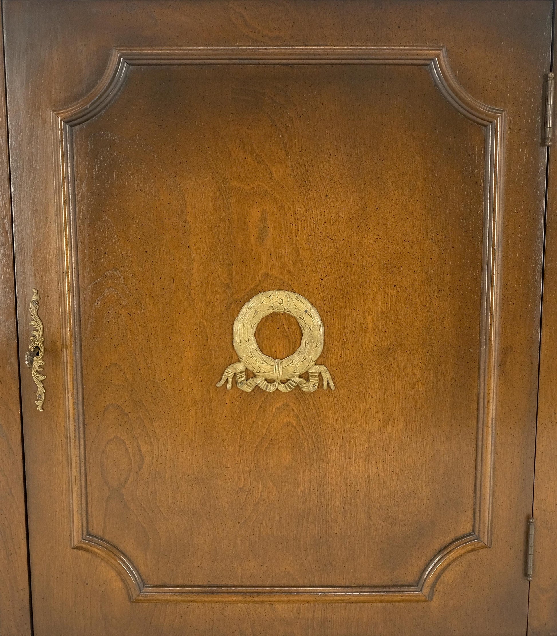 EstablishedLines Finished BACK Bronze Mounts Three Door 4 Drawers Sideboard Credenza Cabinet MINT