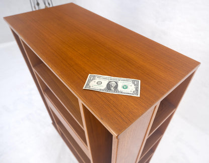 EstablishedLines Danish Mid Century Modern 1970s Teak Bookcase Entertainment Center on Wheels