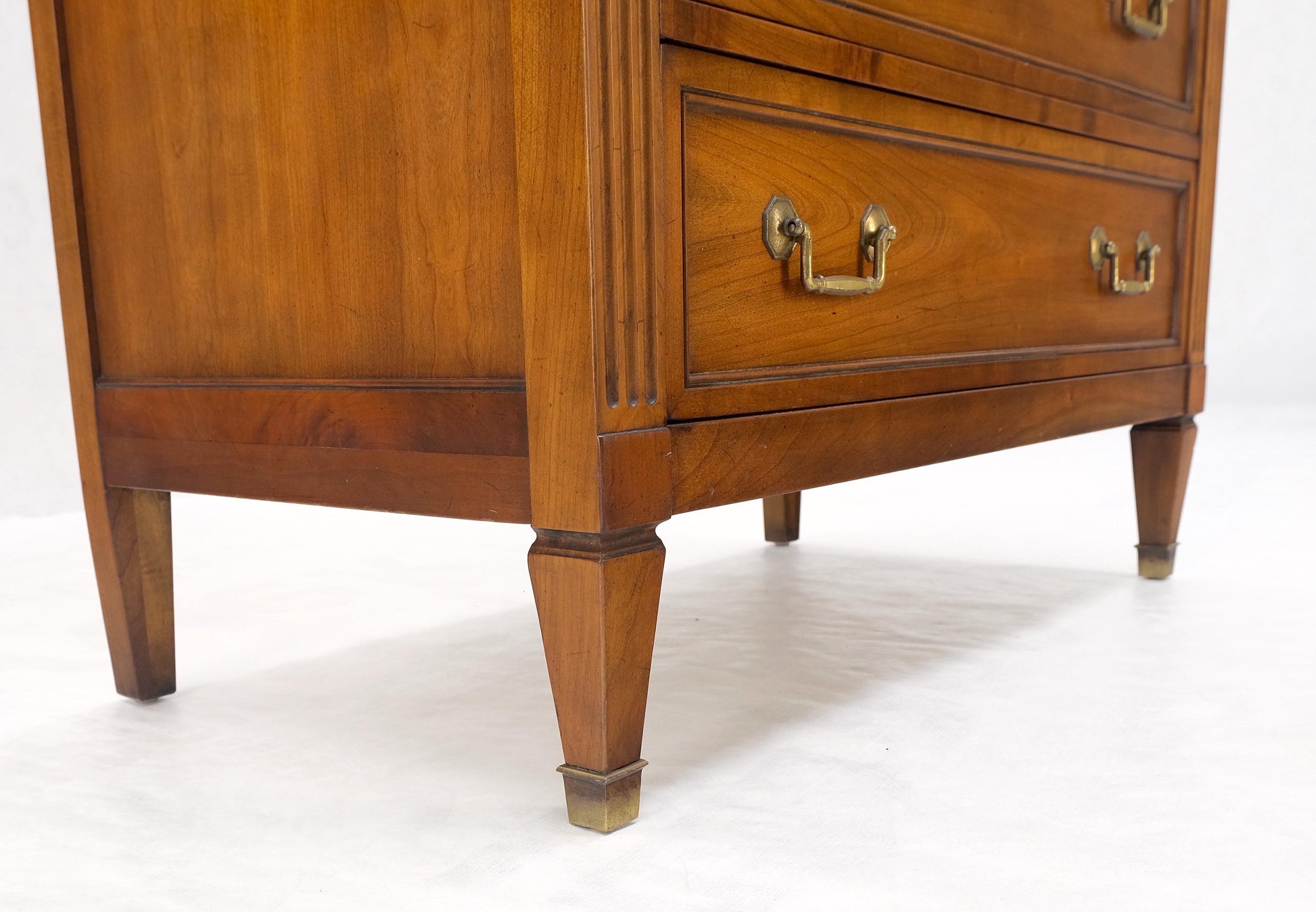 EstablishedLines Kindel 7 Drawers Fruitwood Heavy Brass Drop Pulls High Chest Tall Dresser Mint!