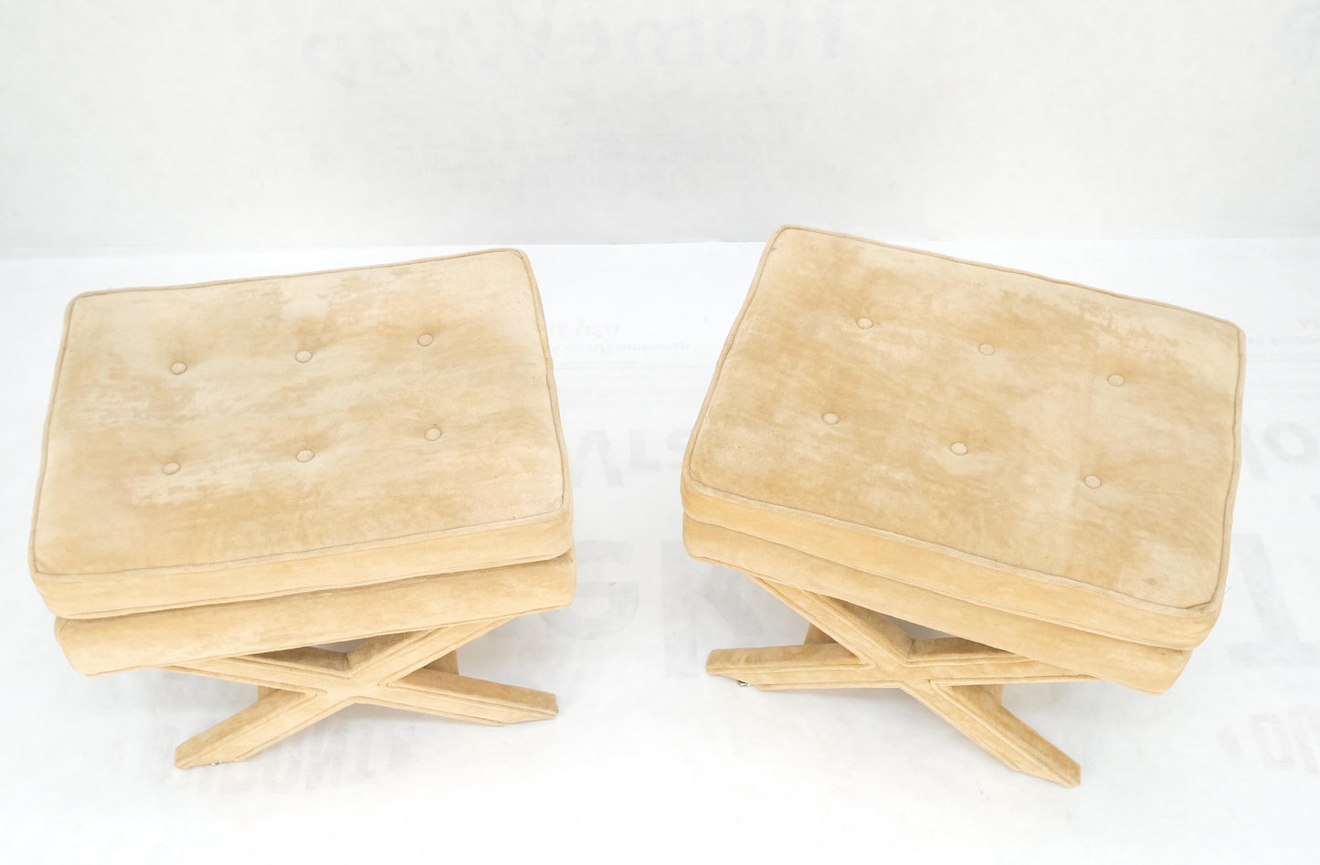 Pair of Mid-Century Modern Billy Baldwin x Base Upholstery Benches