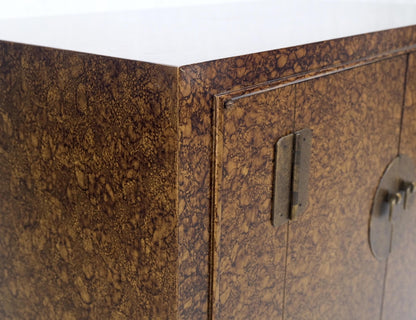 EstablishedLines Pair Faux Gold Tortoise Heavy Brass Pulls Two Door Credenzas Dresser Mint!