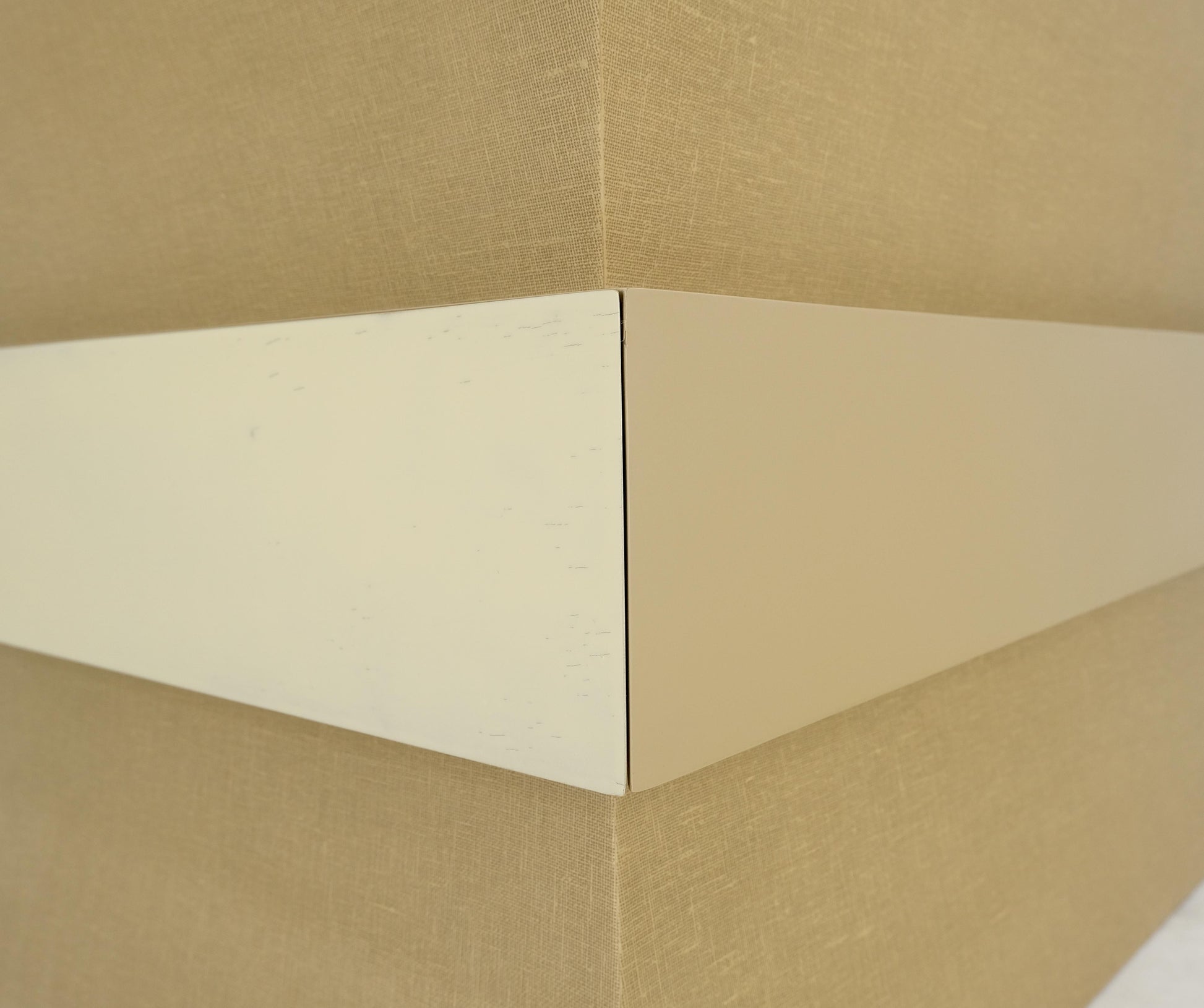 EstablishedLines Linen Wrapped Ernest C. Masi "Sheaf of Wheet" Shape One Drawer End Table MINT