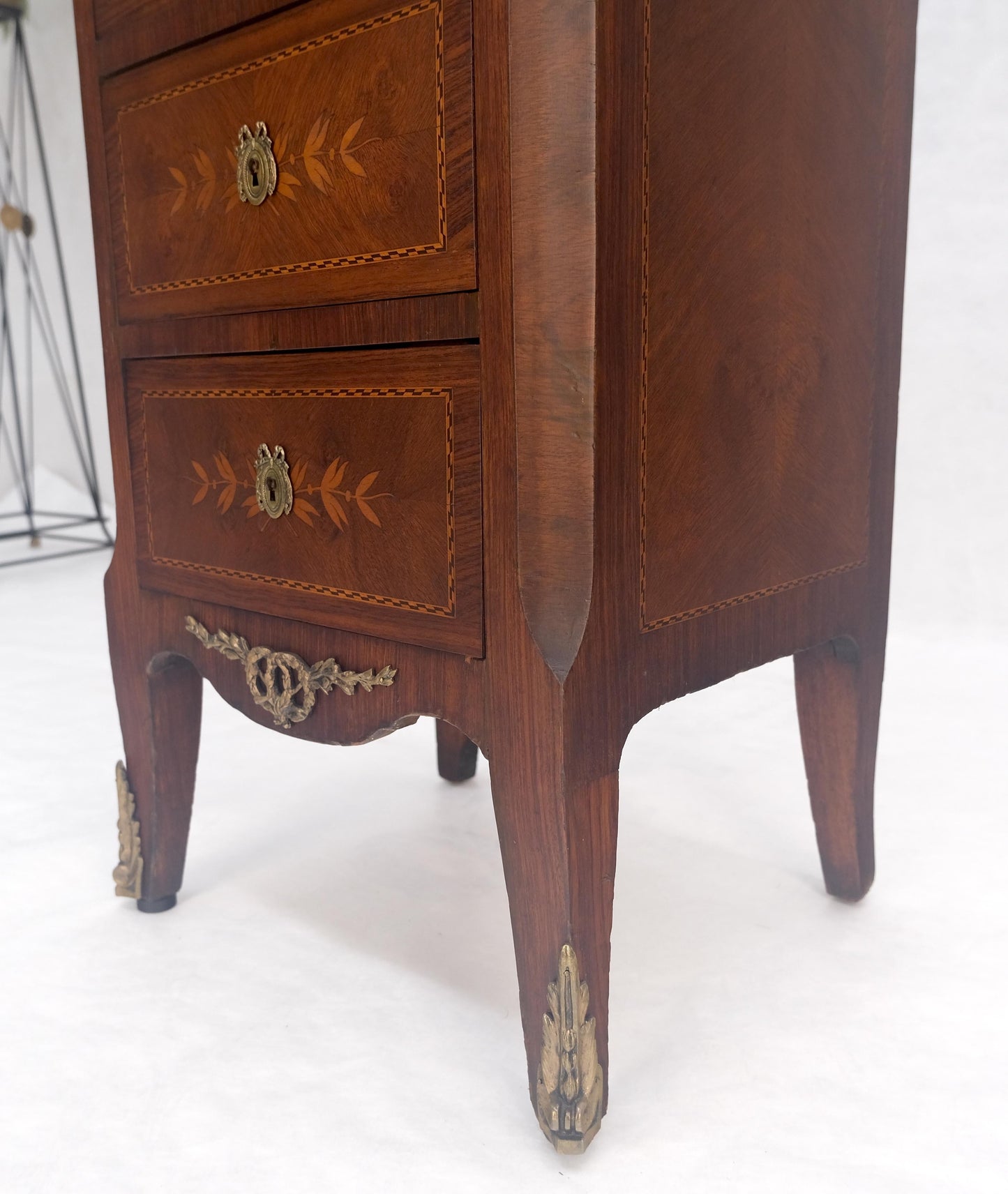EstablishedLines Rouge Marble Top 6 Drawers w/ Dovetails French Louis XV Lingerie Chest Dresser