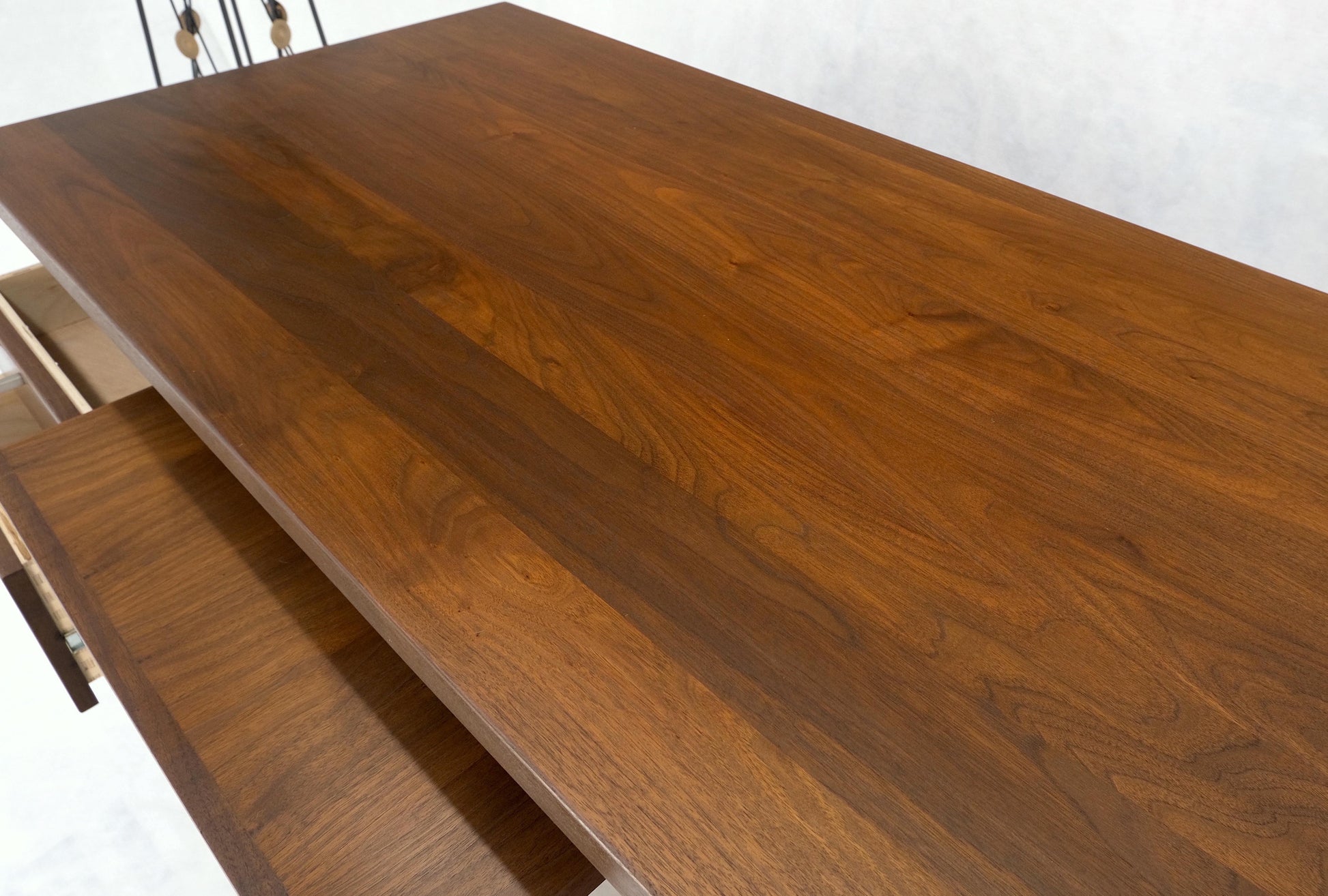EstablishedLines Solid Walnut Mid-Century Modern Floating Top All Restored Desk Table Mint!