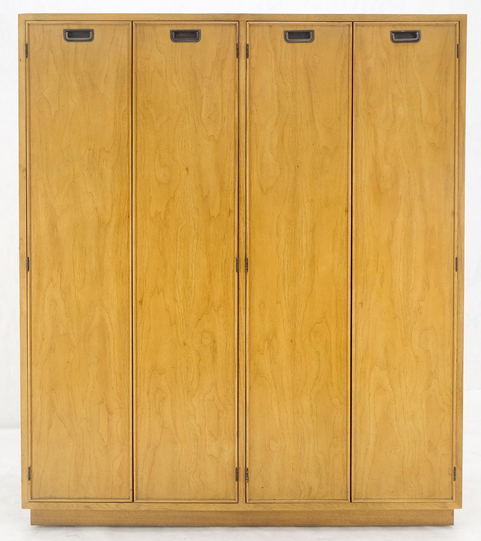 EstablishedLines Blond Walnut Side by Side 4 Doors Two Compartment Chest Drawers Dresser MINT!
