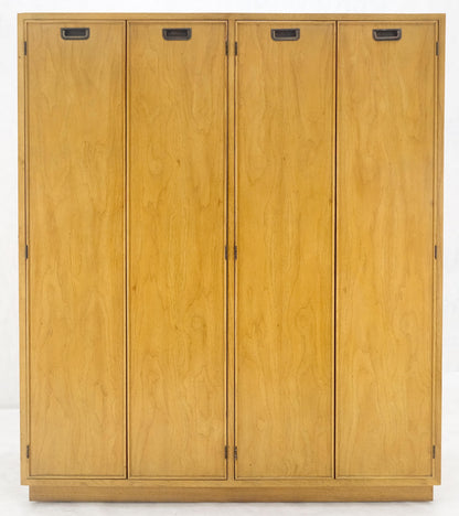 EstablishedLines Blond Walnut Side by Side 4 Doors Two Compartment Chest Drawers Dresser MINT!