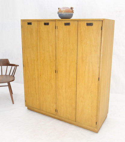 EstablishedLines Blond Walnut Side by Side 4 Doors Two Compartment Chest Drawers Dresser MINT!
