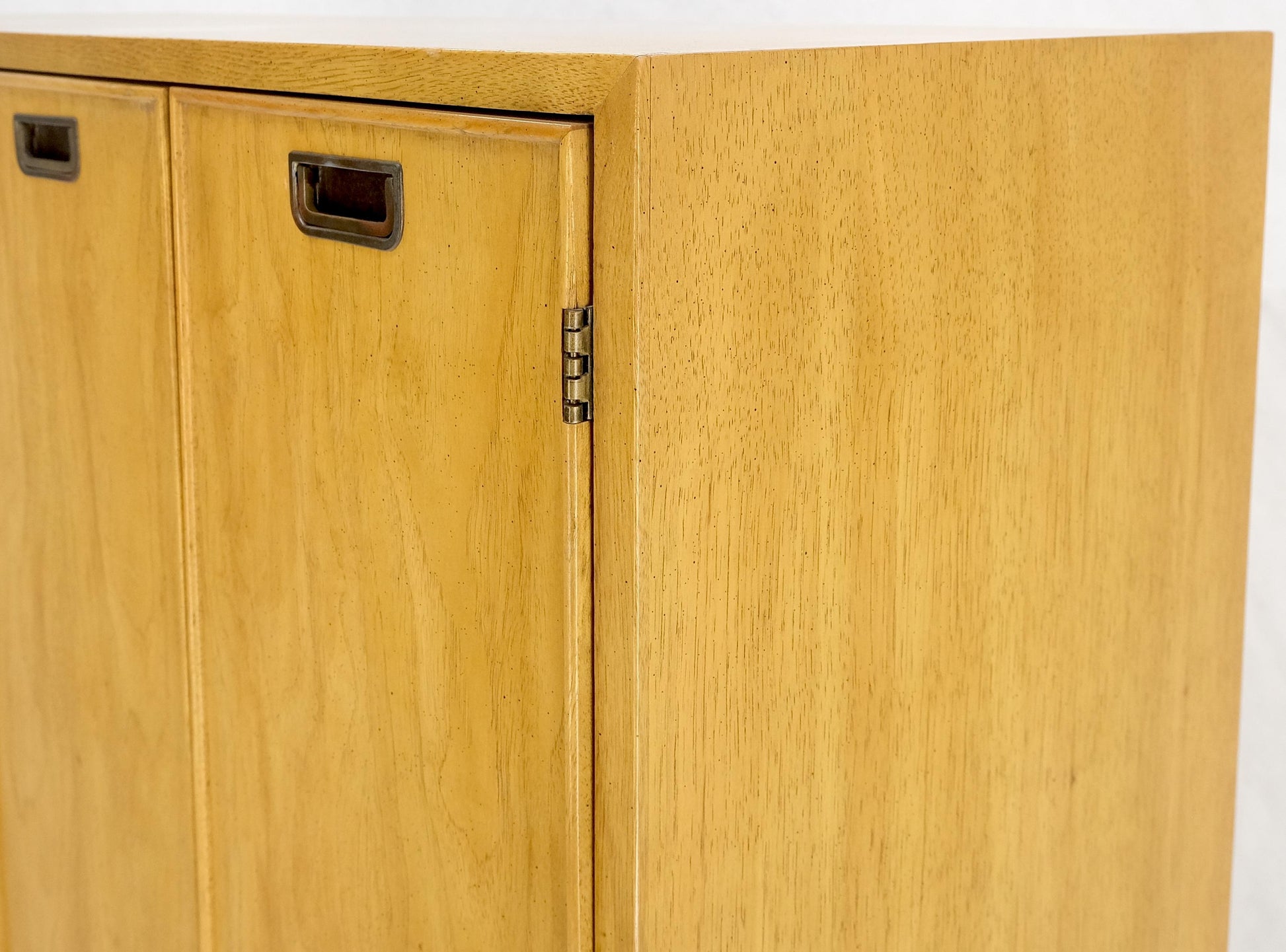 EstablishedLines Blond Walnut Side by Side 4 Doors Two Compartment Chest Drawers Dresser MINT!