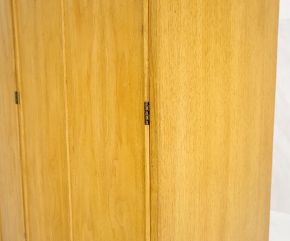EstablishedLines Blond Walnut Side by Side 4 Doors Two Compartment Chest Drawers Dresser MINT!