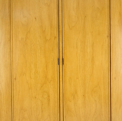 EstablishedLines Blond Walnut Side by Side 4 Doors Two Compartment Chest Drawers Dresser MINT!