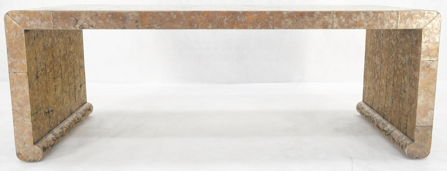 EstablishedLines Waterfall Mica Tiles 4' Long Coffee Table Bench 1970's Mid Century Modern MINT!
