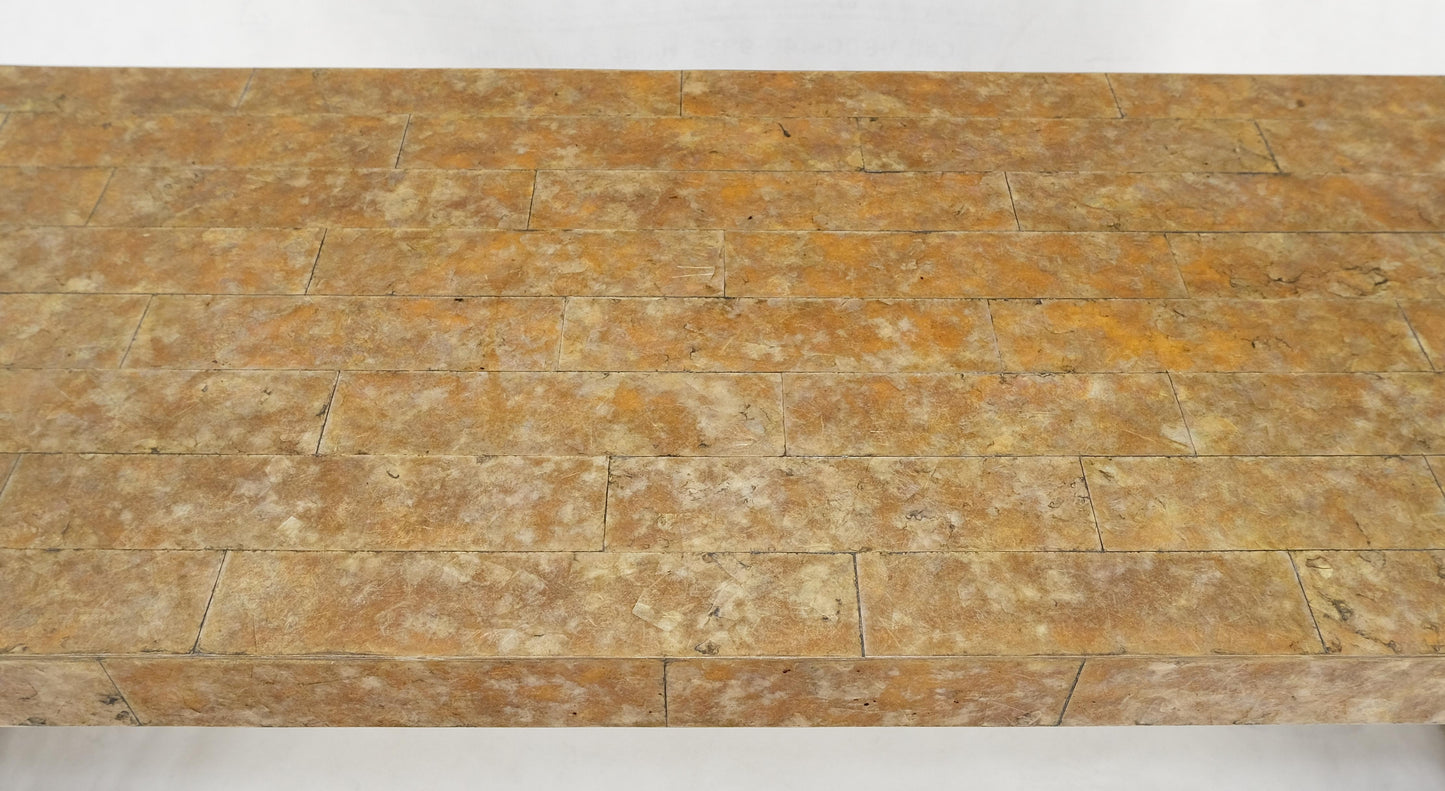 EstablishedLines Waterfall Mica Tiles 4' Long Coffee Table Bench 1970's Mid Century Modern MINT!