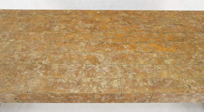 EstablishedLines Waterfall Mica Tiles 4' Long Coffee Table Bench 1970's Mid Century Modern MINT!