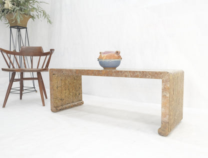 EstablishedLines Waterfall Mica Tiles 4' Long Coffee Table Bench 1970's Mid Century Modern MINT!