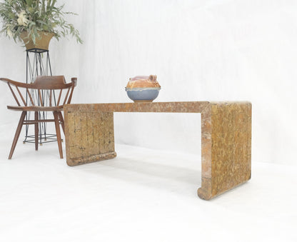 EstablishedLines Waterfall Mica Tiles 4' Long Coffee Table Bench 1970's Mid Century Modern MINT!
