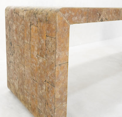 EstablishedLines Waterfall Mica Tiles 4' Long Coffee Table Bench 1970's Mid Century Modern MINT!