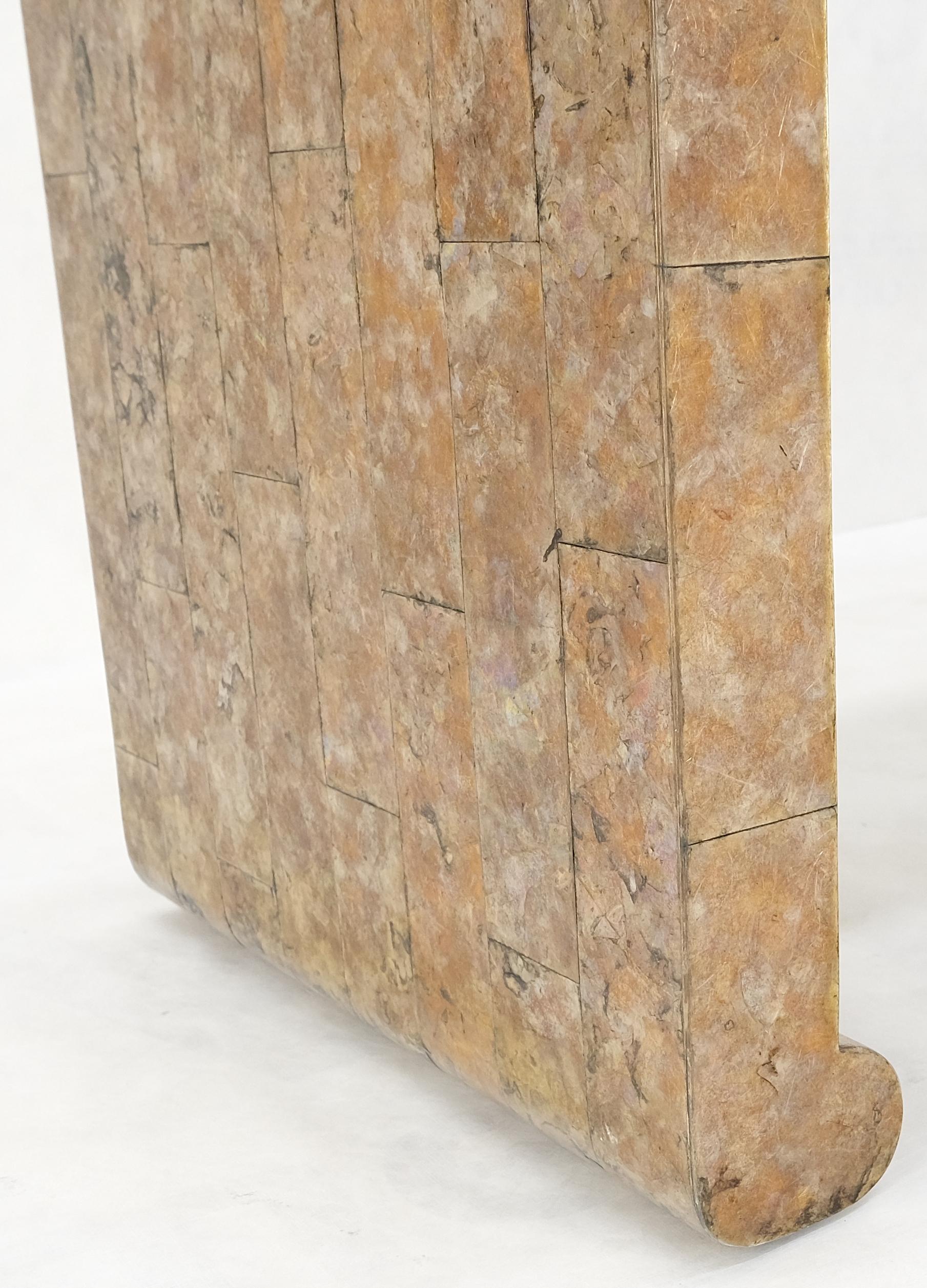EstablishedLines Waterfall Mica Tiles 4' Long Coffee Table Bench 1970's Mid Century Modern MINT!