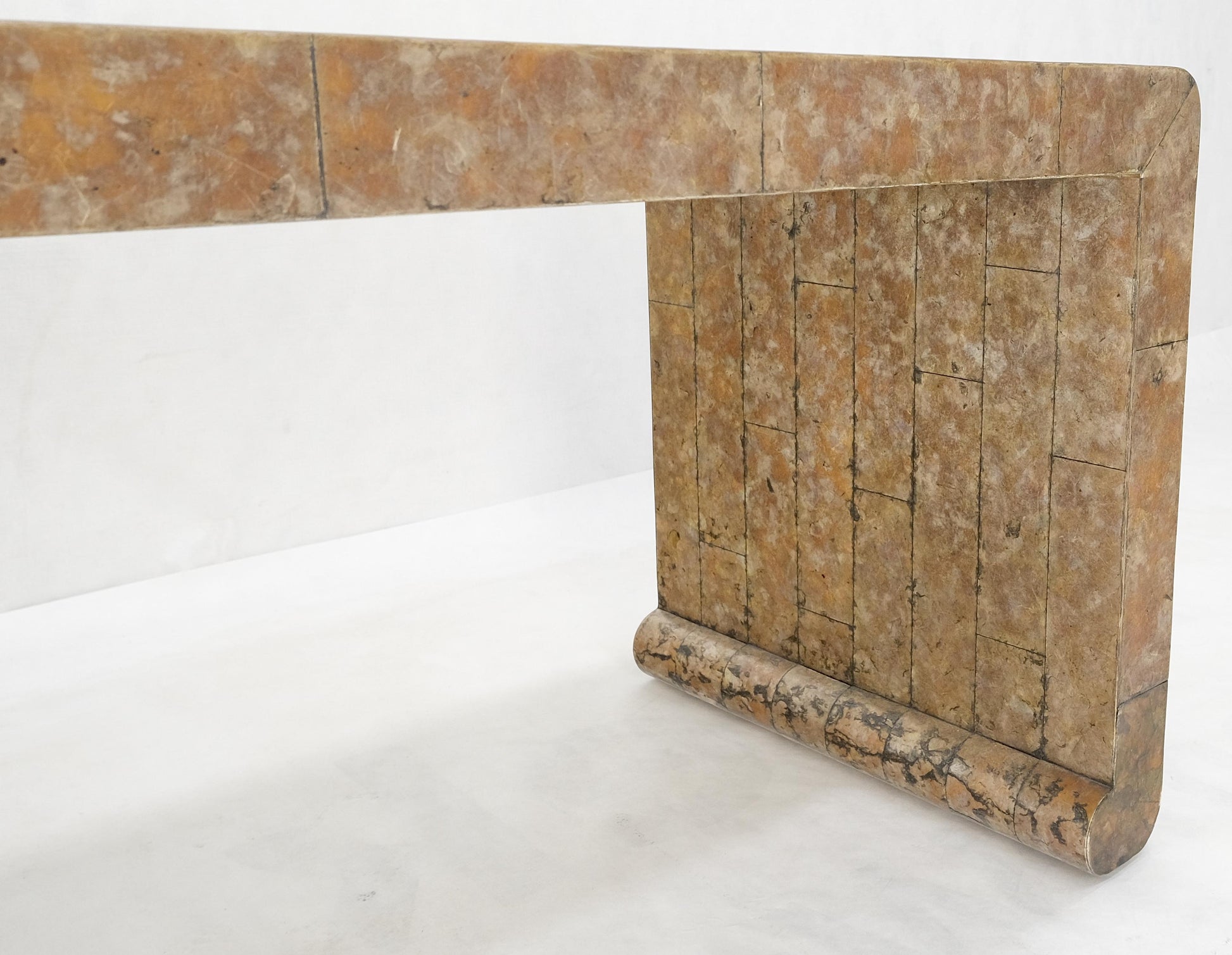 EstablishedLines Waterfall Mica Tiles 4' Long Coffee Table Bench 1970's Mid Century Modern MINT!