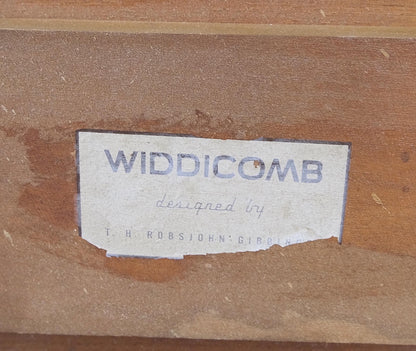 EstablishedLines Gibbings for Widdicomb Triangular Tapered Dowel Leg Coffee Side Table Mint!