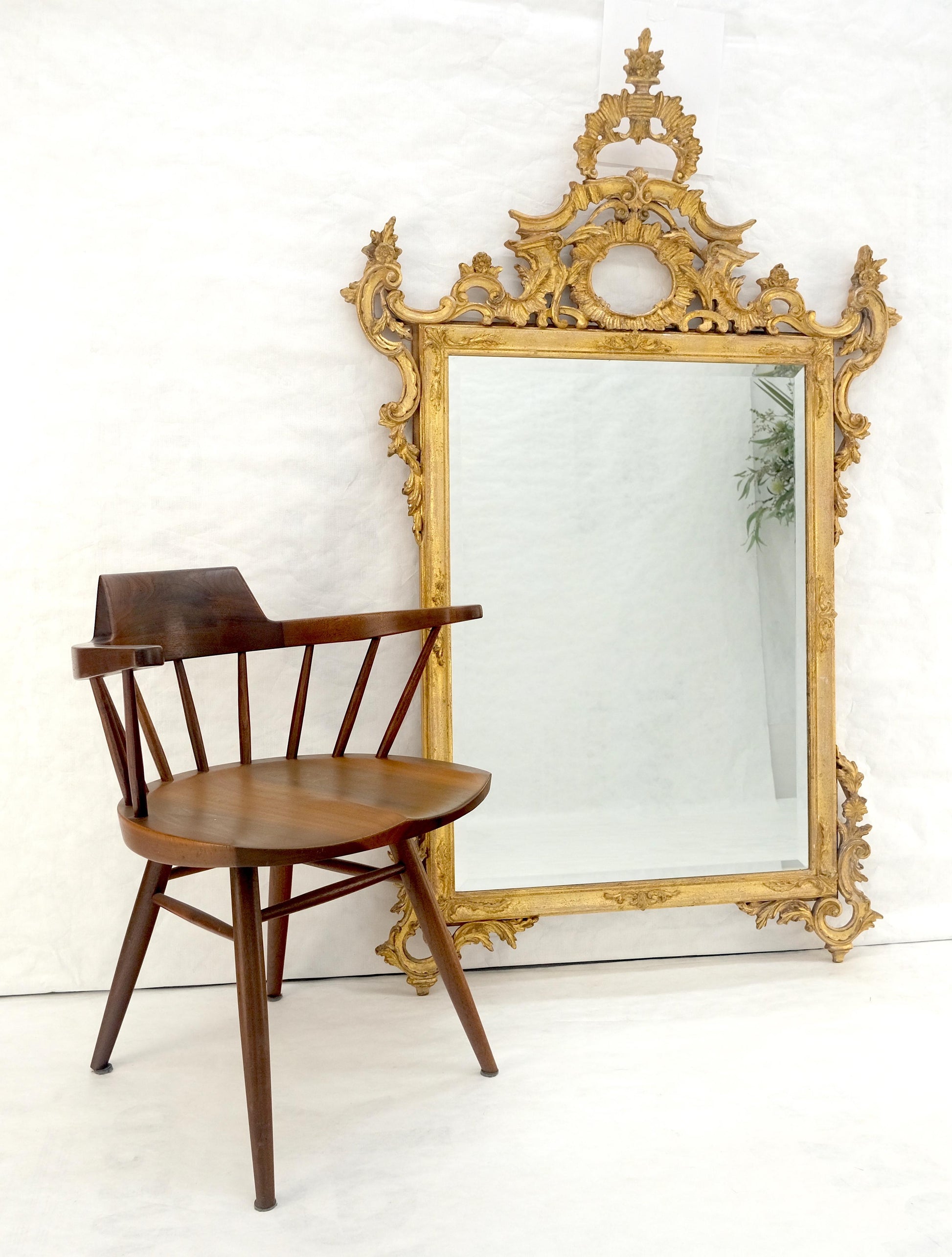 EstablishedLines Fine Rococo Style Large 53x40 Wall Mirror Rococo Style Made in Italy Mint