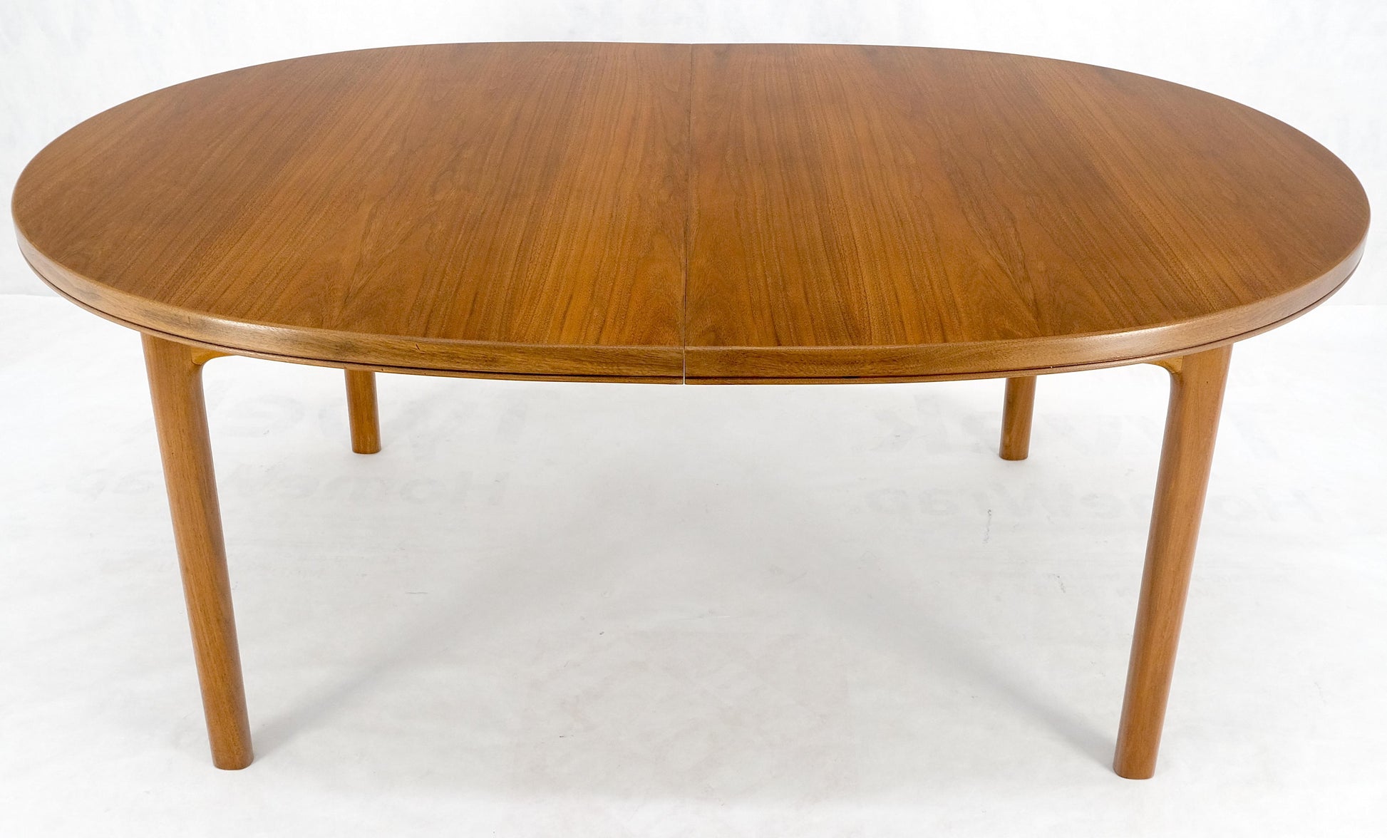 EstablishedLines Dux of Sweden Oval Walnut Danish Dining Table w/ 3Leaves Total 135" in Length