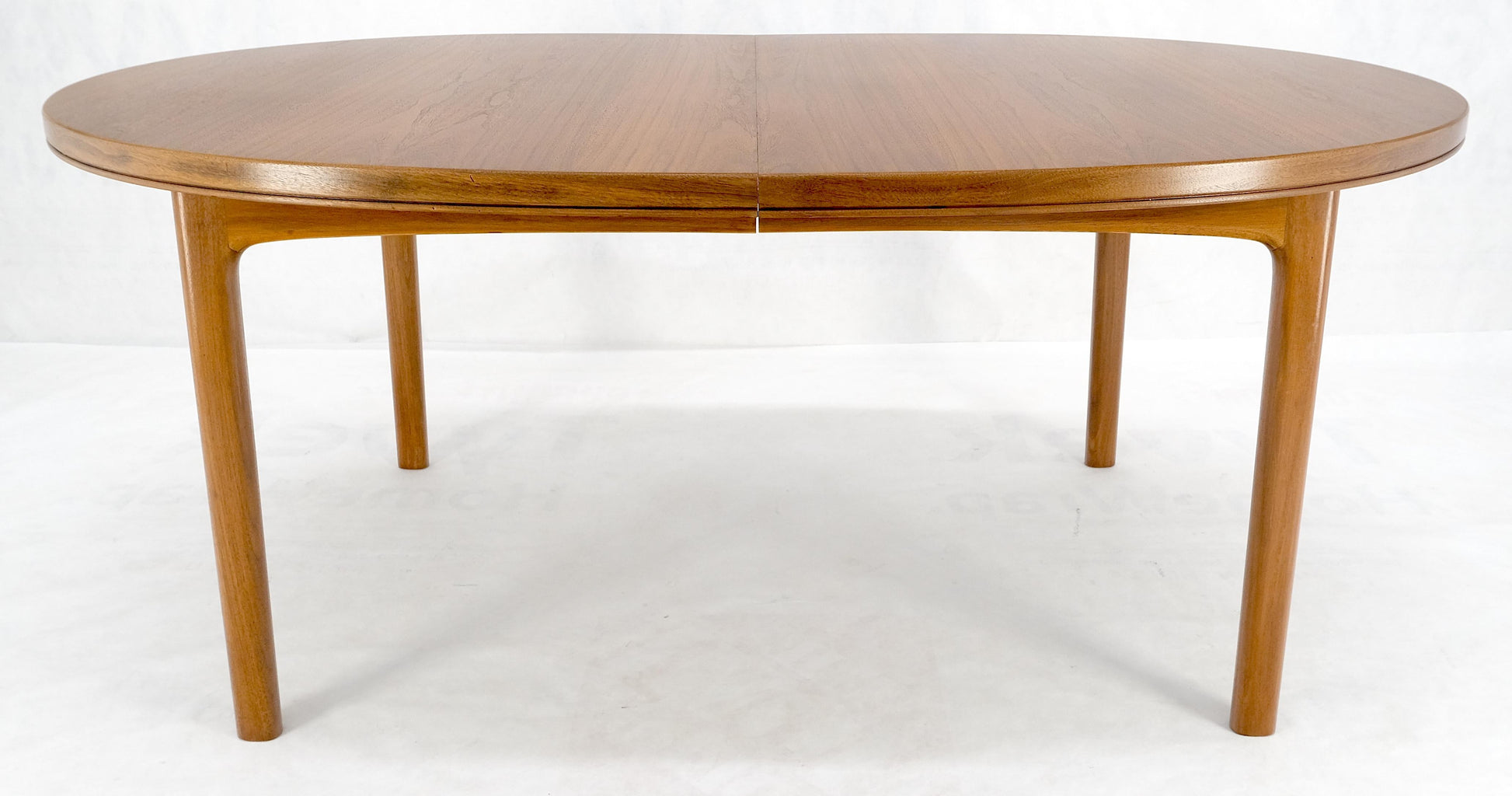 EstablishedLines Dux of Sweden Oval Walnut Danish Dining Table w/ 3Leaves Total 135" in Length
