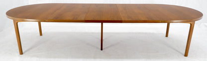 EstablishedLines Dux of Sweden Oval Walnut Danish Dining Table w/ 3Leaves Total 135" in Length