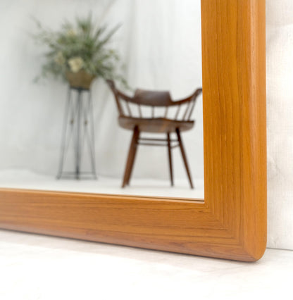 EstablishedLines Solid Teak Frame Danish Mid Century Modern 32x44 Rectangle Wall Mirror Mint!