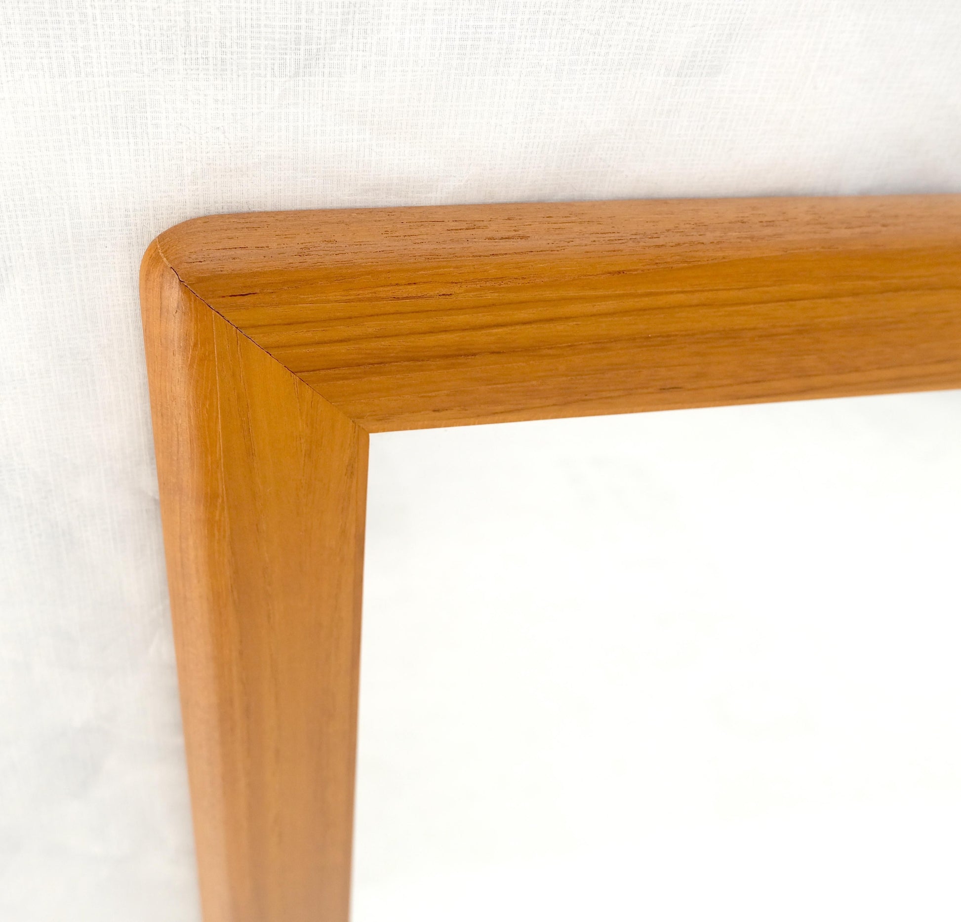 EstablishedLines Solid Teak Frame Danish Mid Century Modern 32x44 Rectangle Wall Mirror Mint!