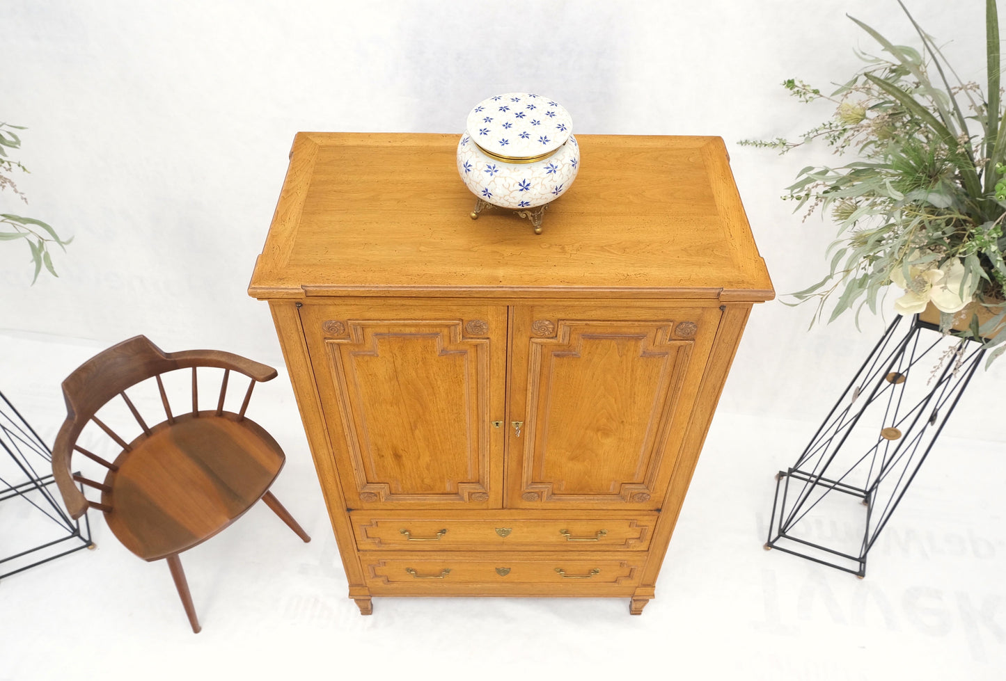 Superior Quality Raised Panel High Chest Dresser Cabinet Dresser MINT!