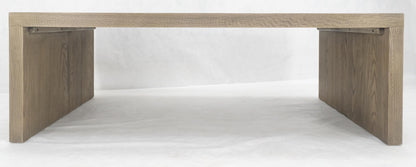 EstablishedLines Large 40x60 Rectangle Cerused White Wash Solid Oak Dovetailed Coffee Table MINT!