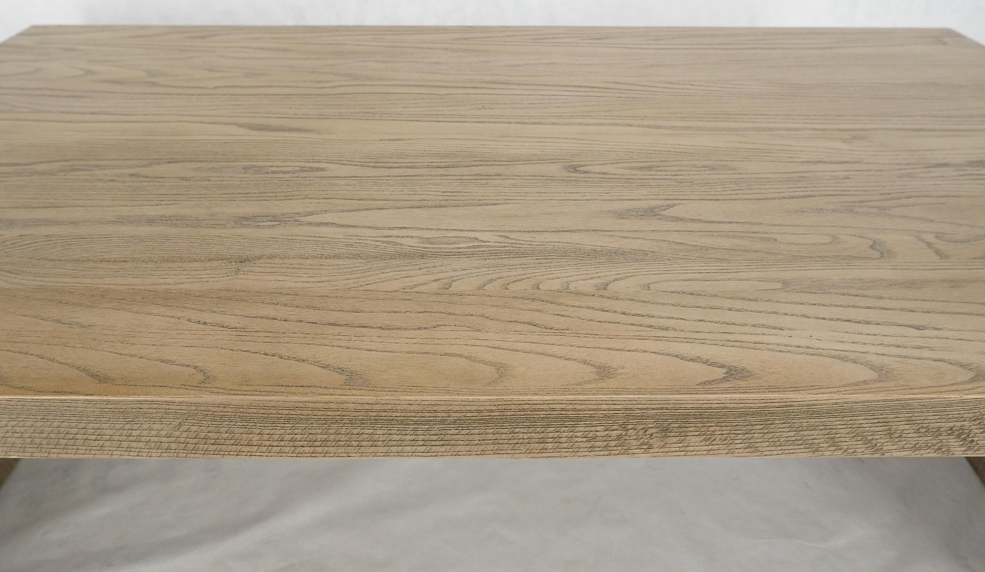 EstablishedLines Large 40x60 Rectangle Cerused White Wash Solid Oak Dovetailed Coffee Table MINT!