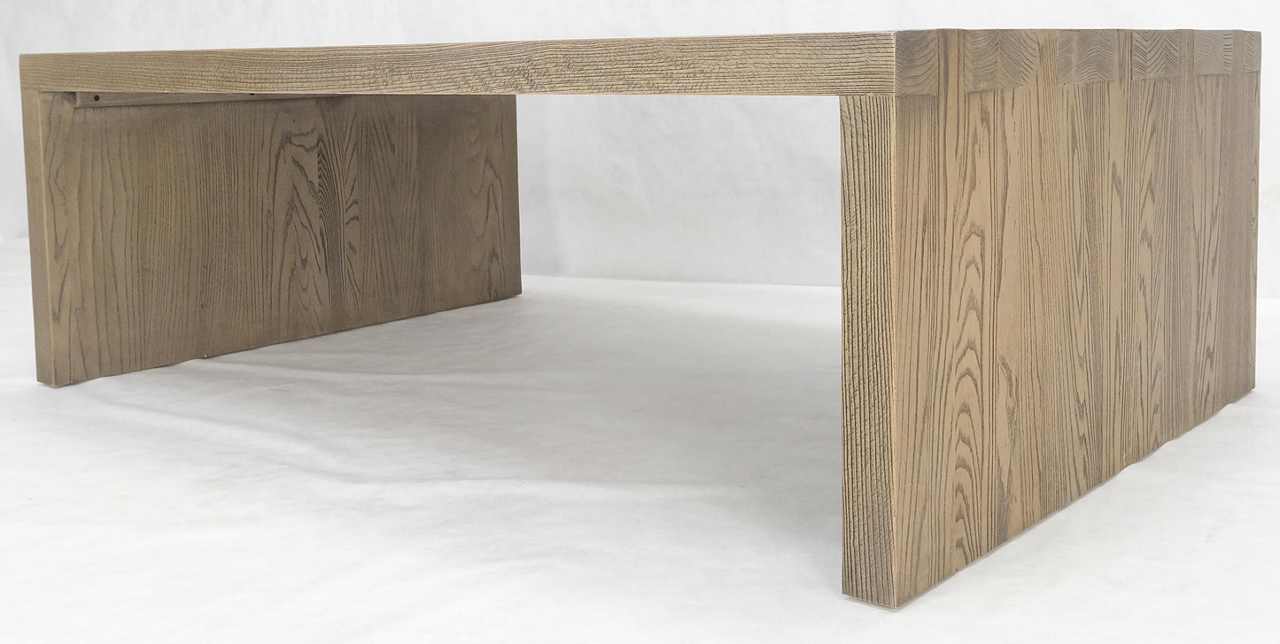 EstablishedLines Large 40x60 Rectangle Cerused White Wash Solid Oak Dovetailed Coffee Table MINT!