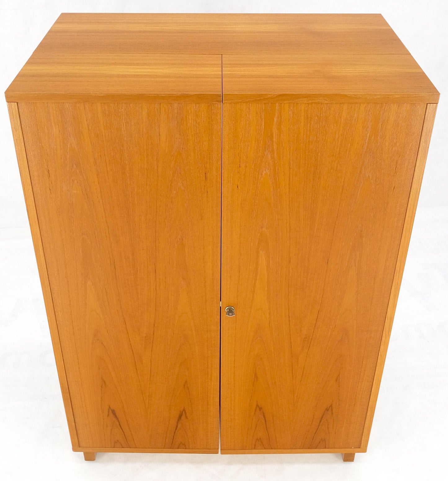 EstablishedLines Danish Mid Century Teak Box Wooton Folding Desk Writing Table File Cabinet MINT!