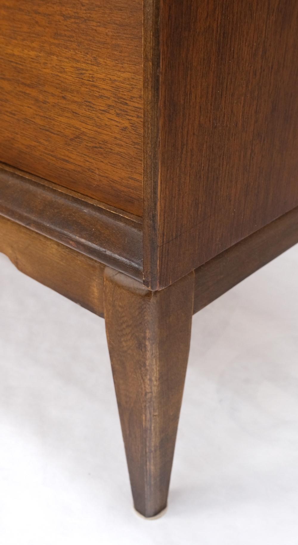 EstablishedLines Light Medium Walnut Gentleman's High Chest Dresser Cabinet Mid-Century Modern
