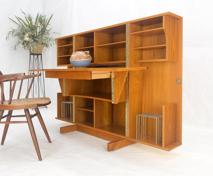 EstablishedLines Danish Mid Century Teak Box Wooton Folding Desk Writing Table File Cabinet MINT!