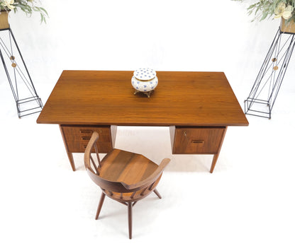 Danish Mid-Century Modern Floating Teak Desk Bookcase File Drawer Key Mint!
