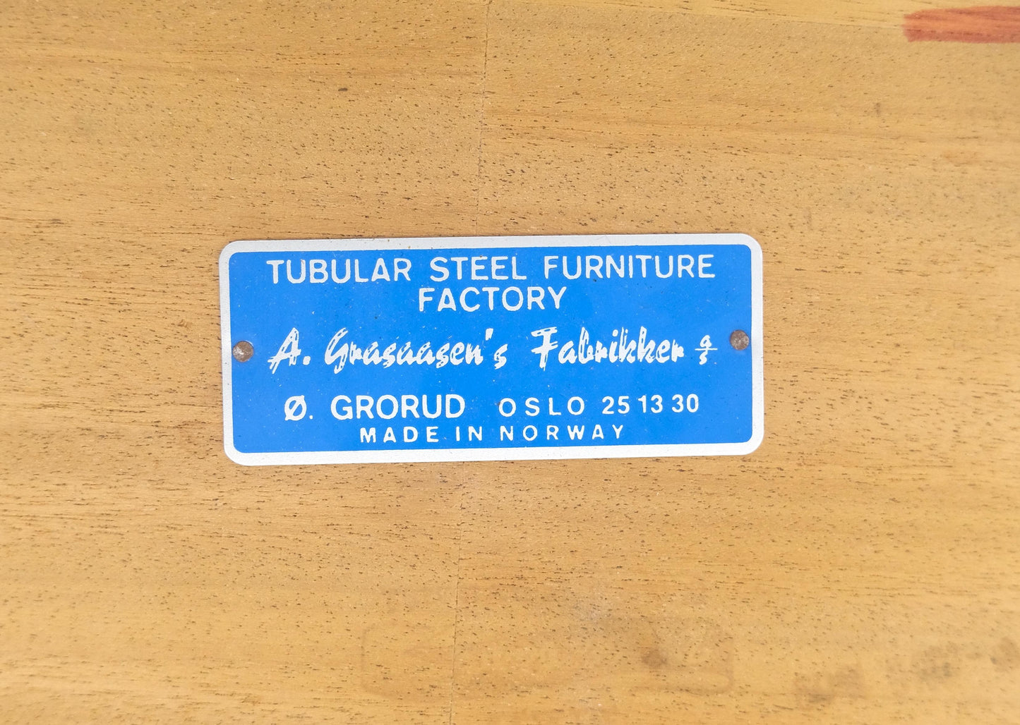 EstablishedLines Danish Mid Century Modern Teak Top Chrome Legs Folding Desk Mint