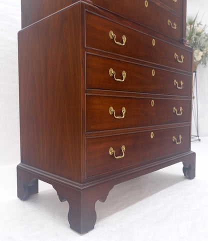 EstablishedLines Mahagony 83" Tall 11 Drawers Finials Highboy Chest Dresser Chippendale MINT