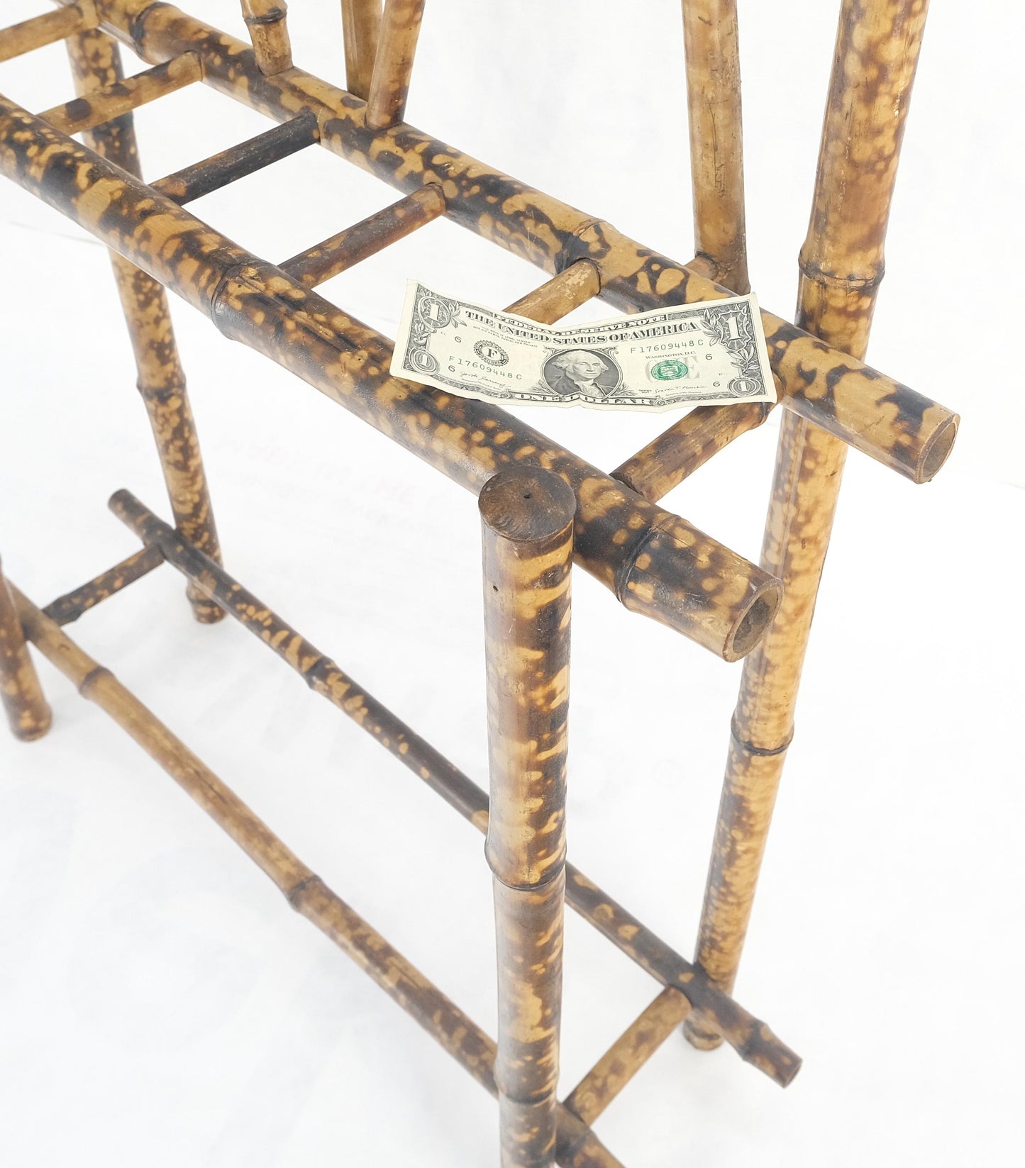 EstablishedLines Burnt Bamboo Decorative Wall Coat Rack Mirror Umbrella Stand MINT!