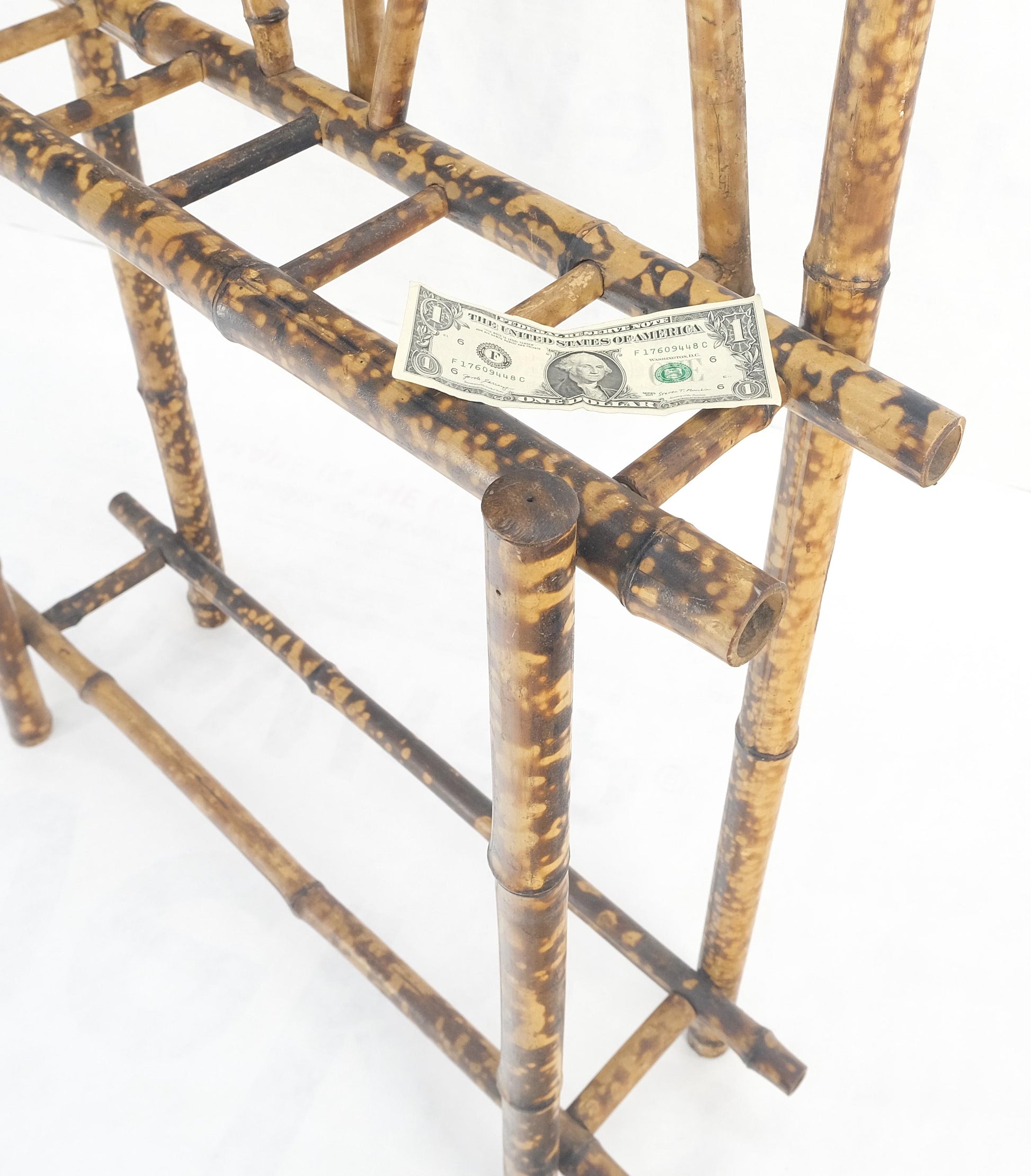 EstablishedLines Burnt Bamboo Decorative Wall Coat Rack Mirror Umbrella Stand MINT!
