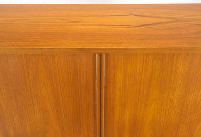EstablishedLines Danish Teak Tambour Doors 9 Drawers Dresser High Boy Chest Credenza Cabinet MINT