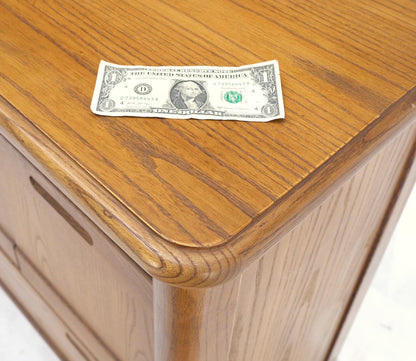 EstablishedLines Solid Oak Mid-Century Modern Credenza Server Two Door Compartments Cabinet Mint!