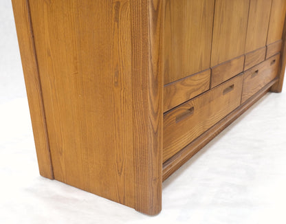 EstablishedLines Solid Oak Mid-Century Modern Credenza Server Two Door Compartments Cabinet Mint!