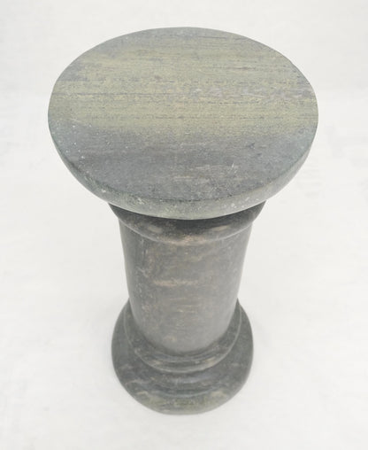 EstablishedLines Large 15" Diameter Turned Marble Pedestal MINT
