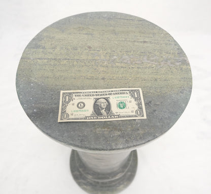 EstablishedLines Large 15" Diameter Turned Marble Pedestal MINT